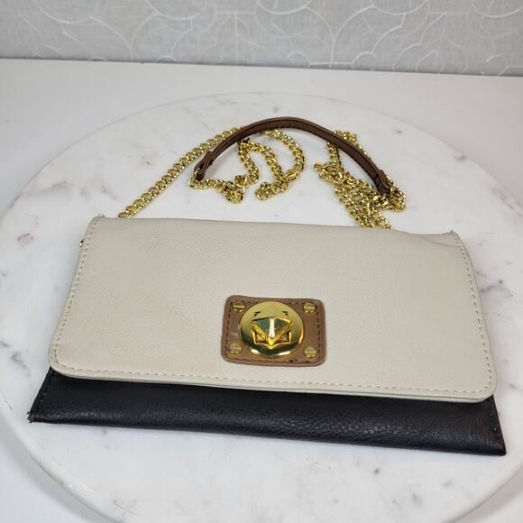 Mud Pie Envelope Clutch Evening Bag 8.5 x 5 Blush Pink Chain Strap Cocktail - Picture 1 of 16